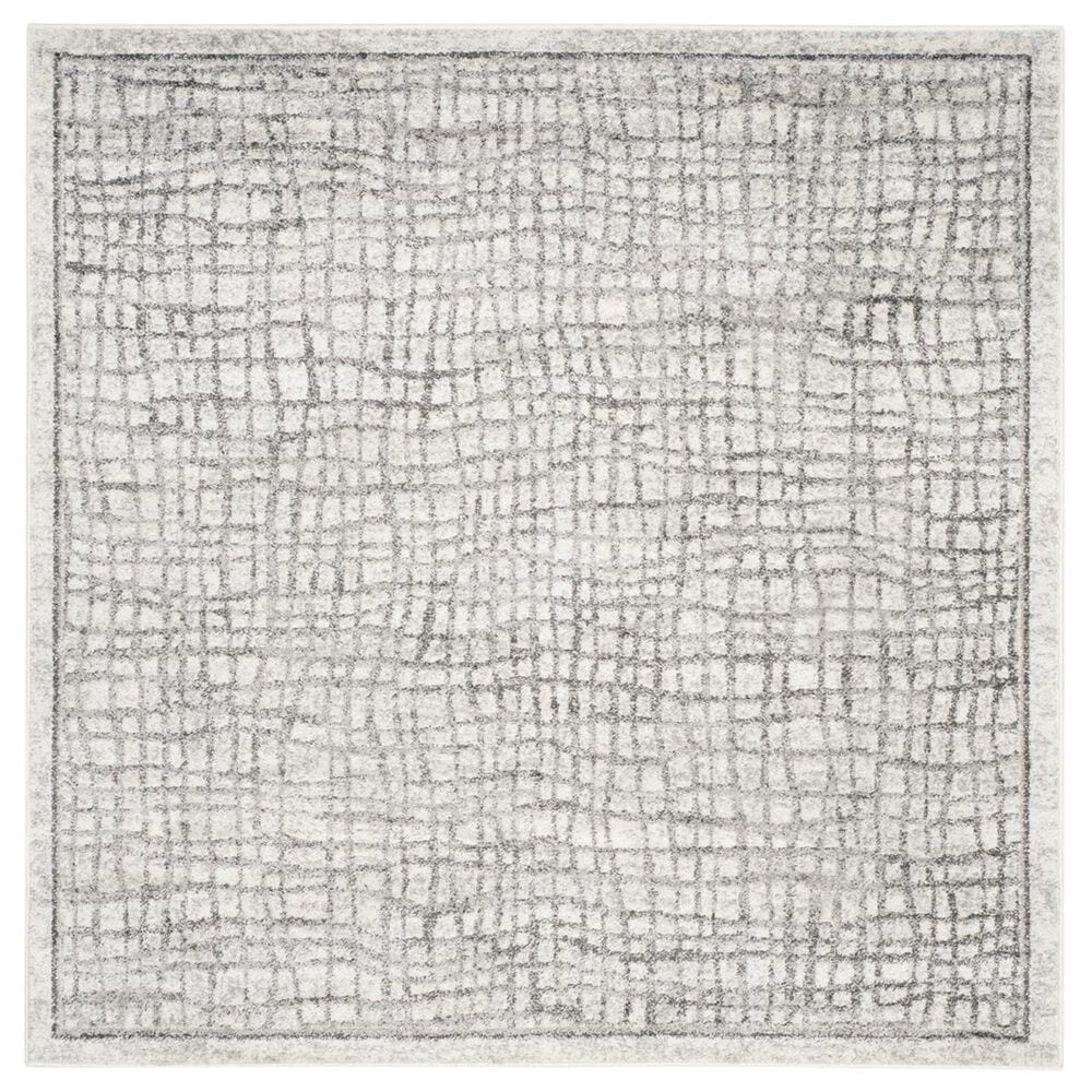 Safavieh Adirondack ADR103B-4SQ 4" x 4" Silver/Ivory Square Rug, , large