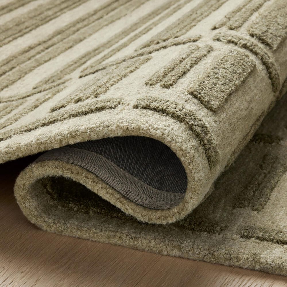 Chris Loves Julia x Loloi Bradley 2&#39;3&quot; x 3&#39;9&quot; Sage and Olive Area Rug, , large