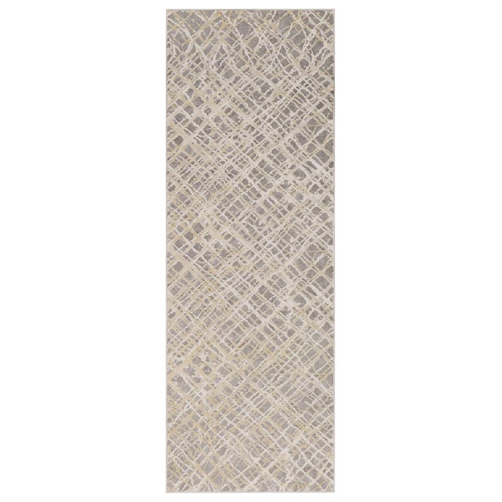 Surya Tibetan TBT-2316 2"7" x 7"6" Charcoal, Taupe and Khaki Runner, , large
