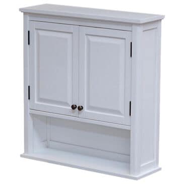 Timberlake Dorset 29" Dorset Over Toilet Hutch with Mixed Storage in White, , large