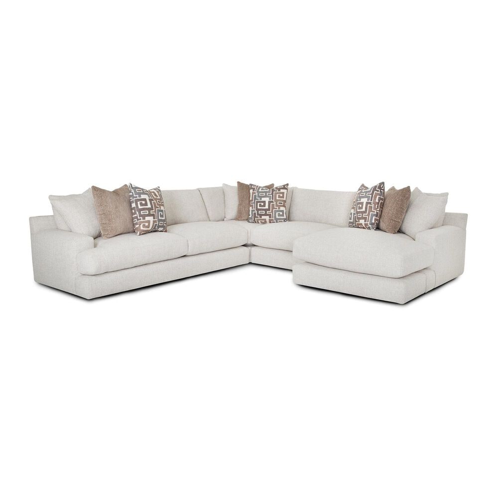 Moore Furniture Jude 3-Piece Sectional with Reversible Chaise in Natural, , large