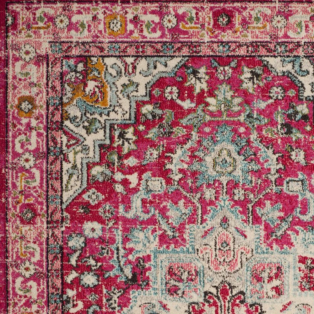 Safavieh Monaco MNC250J-4 4&#39; x 5&#39;7&quot; Fuchsia/Light Blue Area Rug, , large