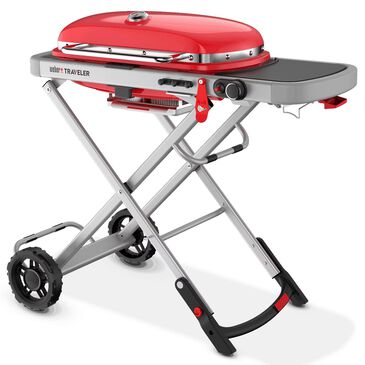 Weber Traveler Portable Gas Grill in Red, , large