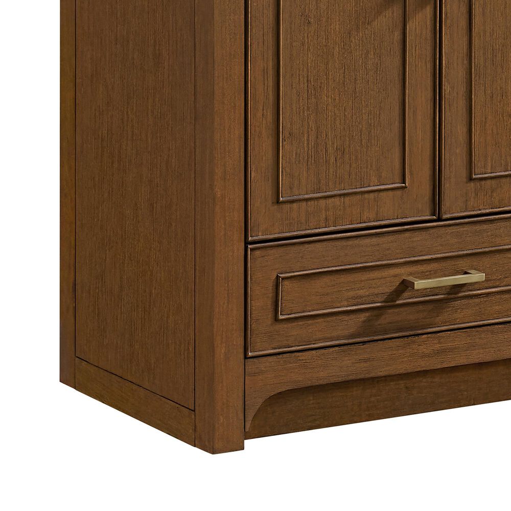 37B Lucerne 30" Single Bathroom Vanity in Dark Maplewood with Marble Top and Backsplash, , large