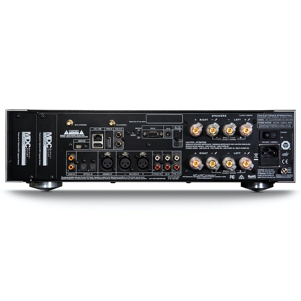 Lenbrook BluOS Streaming DAC Amplifier in Black and Silver, , large