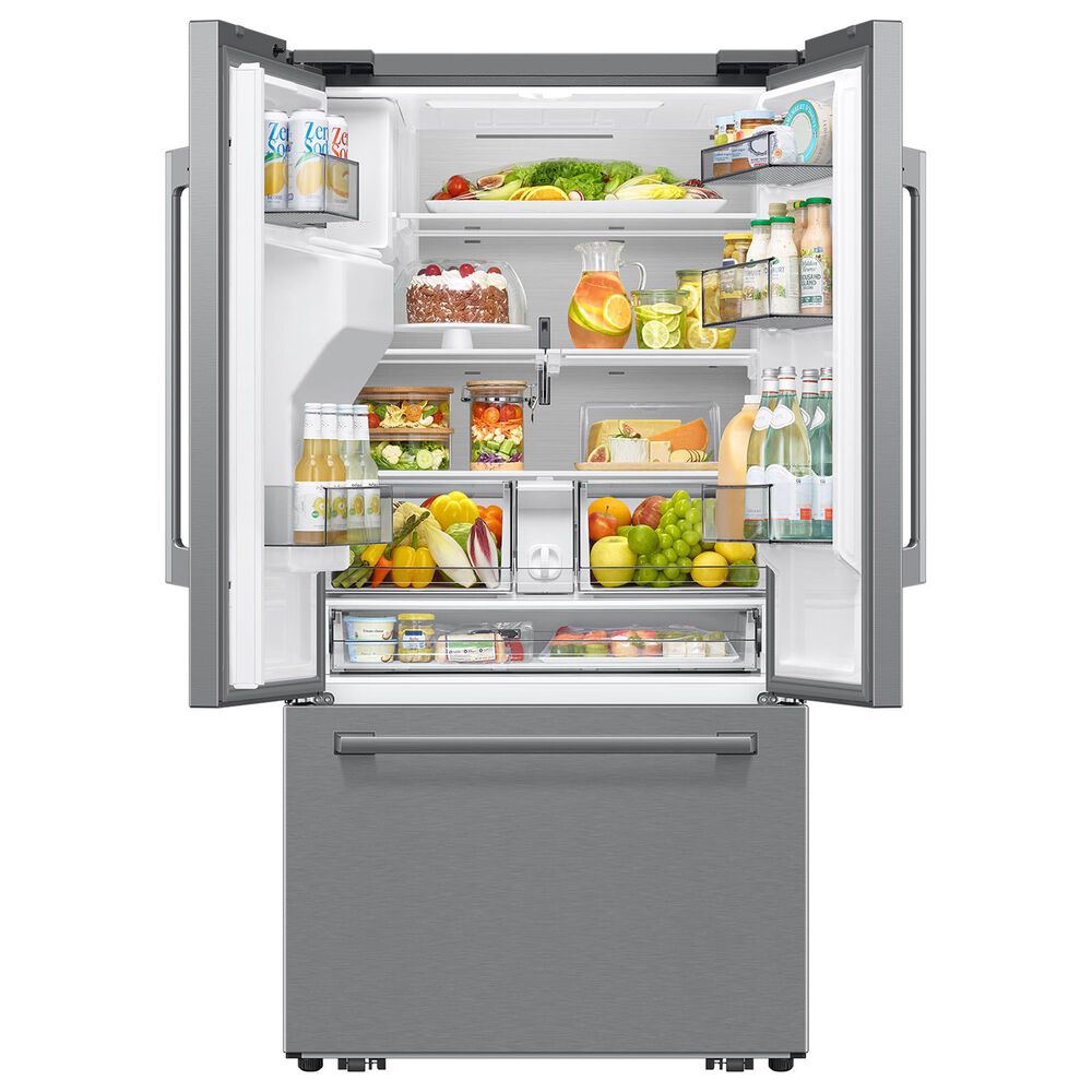 Samsung Bespoke AI 29 Cu. Ft. French Door Refrigerator with Zero Clearance Fit and Dual Auto Ice Maker in Fingerprint Resistant Stainless Steel, , large