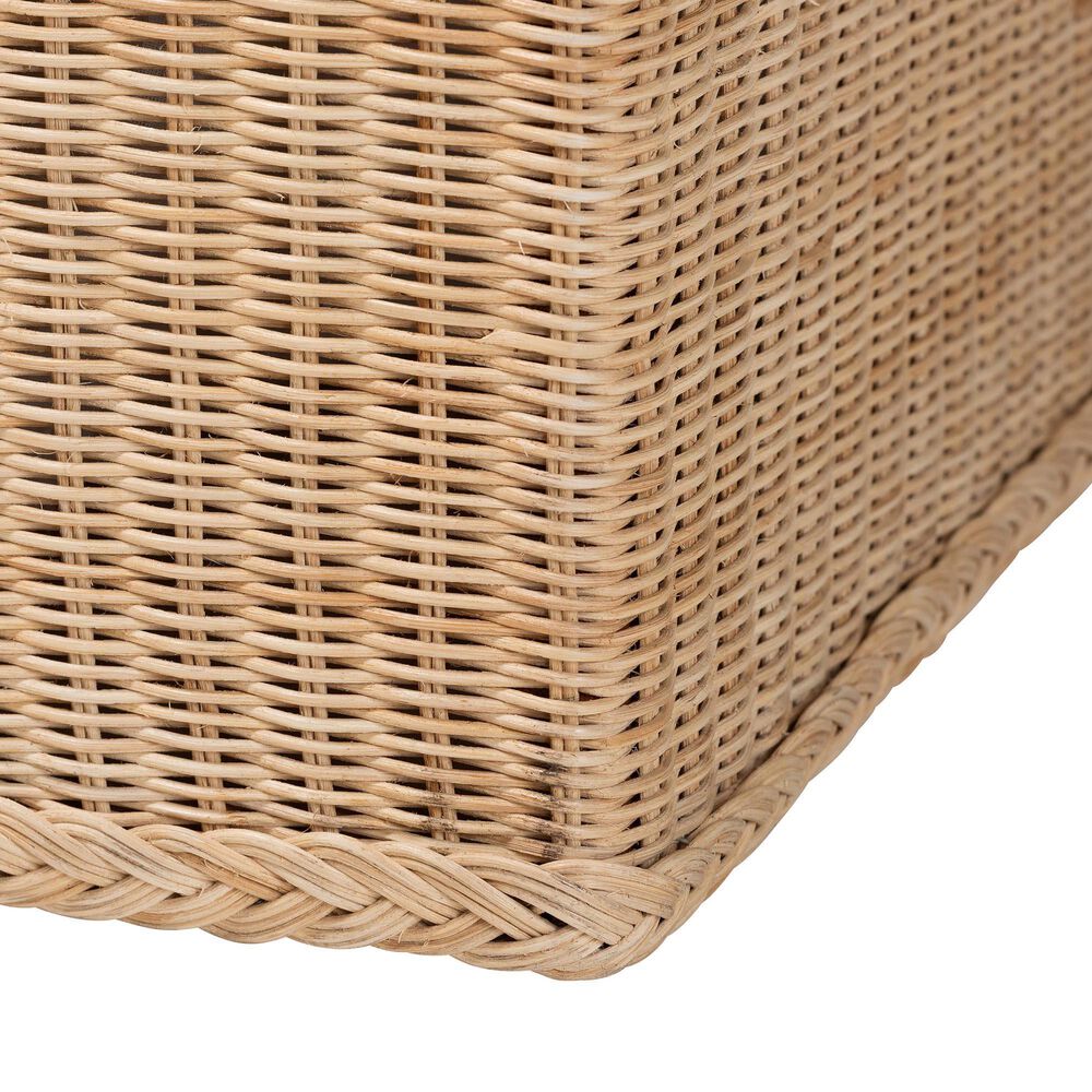 Baxton Studio Caden Storage Bench in Natural, , large