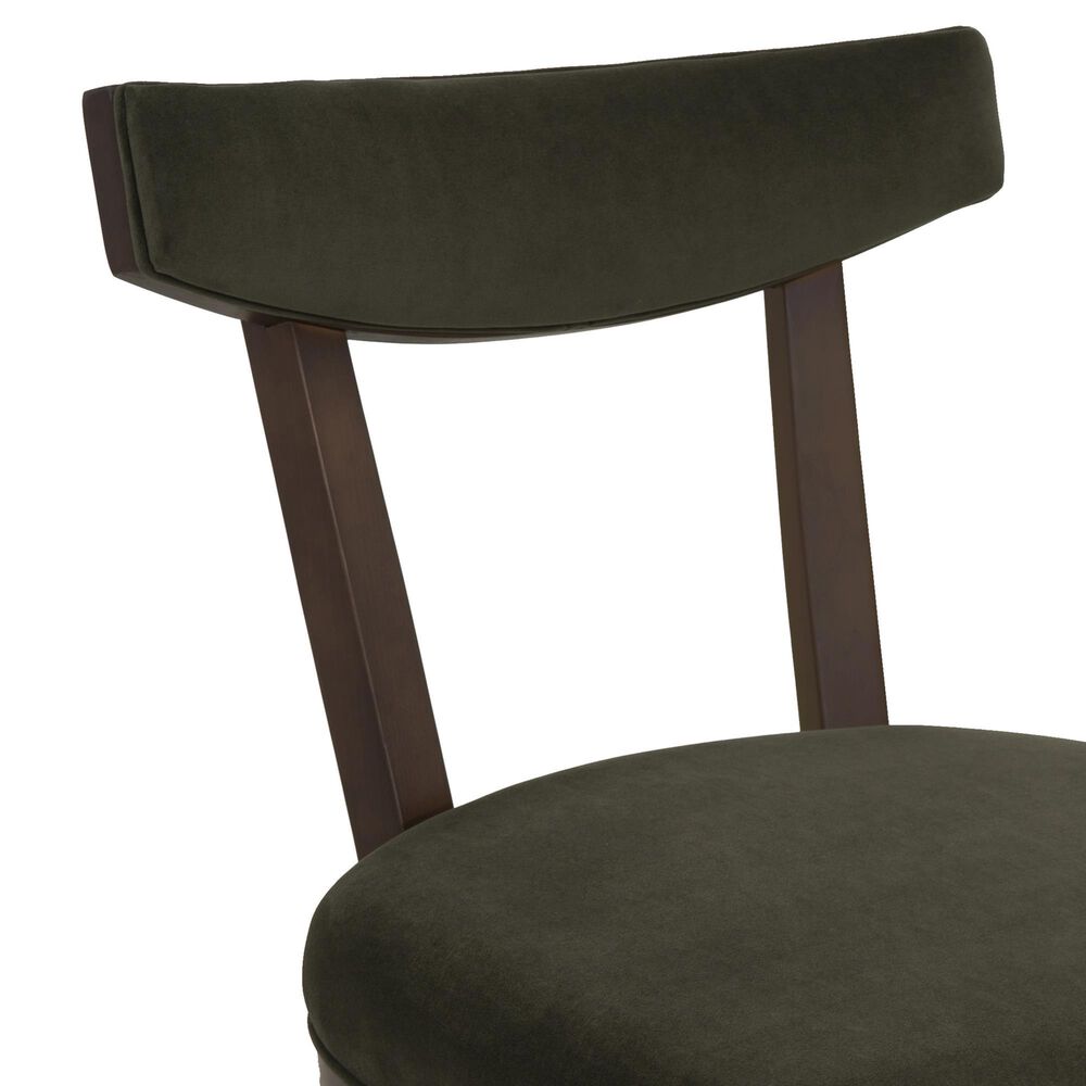 Linon Home Decor Ballard Side Chair with Green Cushion in Warm Maple Truffle, , large
