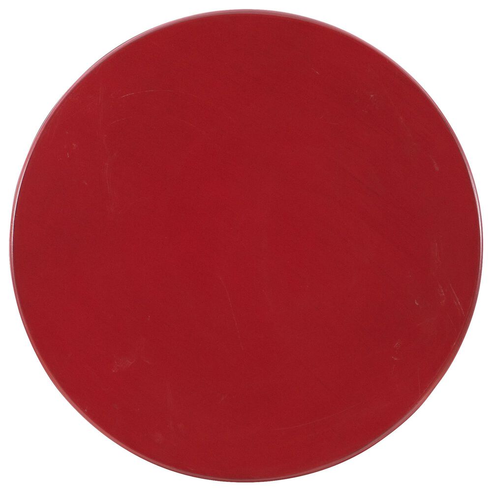 Linon Home Decor Rainbow Round Side Table in Red, , large