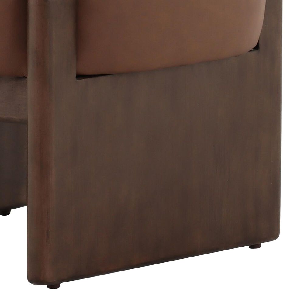 Four Hands Kirby Accent Stool in Maestro Cigar, , large
