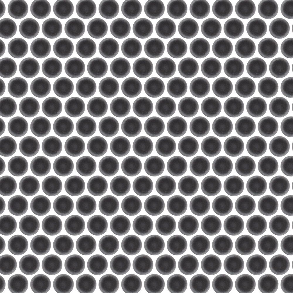 Emser Savvy Pewter 1" x 1" Round on 11" x 12" Glazed Porcelain Mosaic Sheet, , large