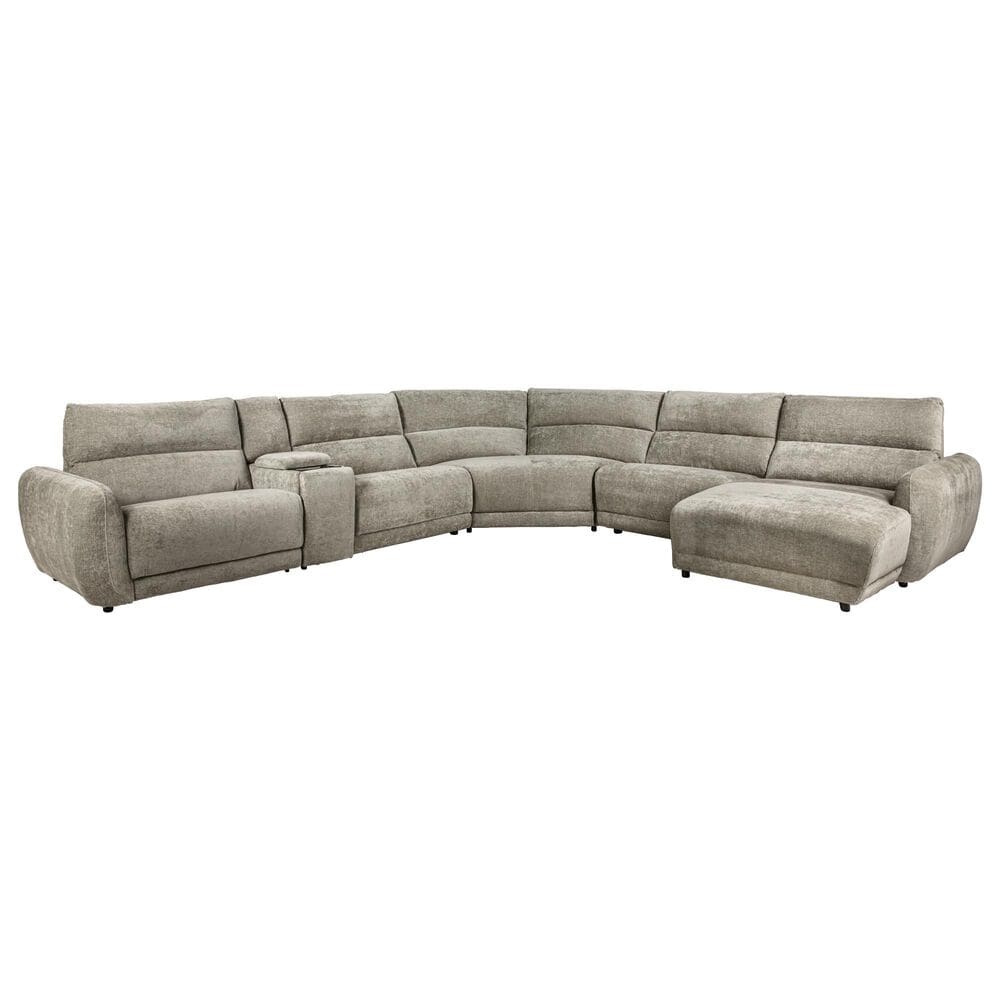 HAINING 6-Piece Power Reclining Sectional in Saganaga Sage, , large