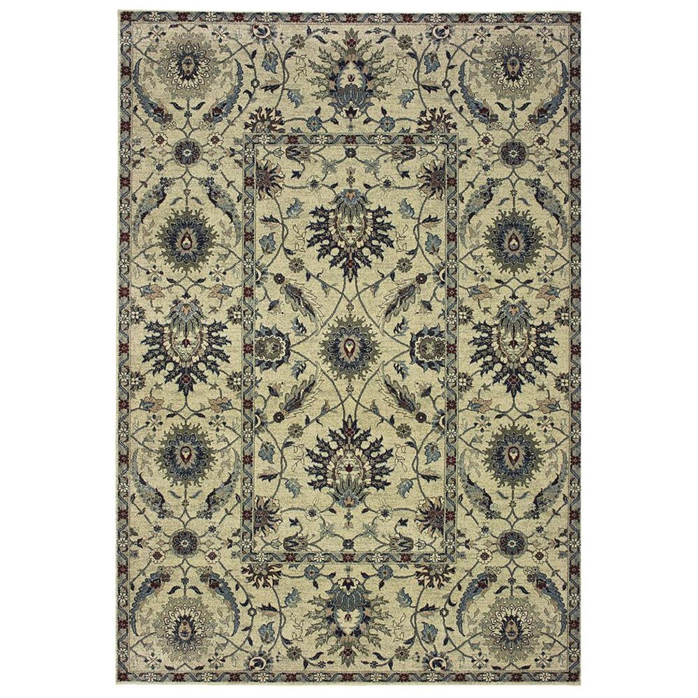 Oriental Weavers Raleigh 022Y5 3"10" x 5"5" Ivory and Navy Area Rug, , large