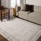Jaipur Eva Quadrant 5" x 8" Silver Cloud, Moonstruck, Pastel Parchment, Almond Peach and Licorice Area Rug, , large