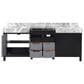 Lexora Home Zilara 80" Double Bathroom Vanity in Black and Grey with 11 cm Castle Grey Marble Top and Rectangular Sinks, , large