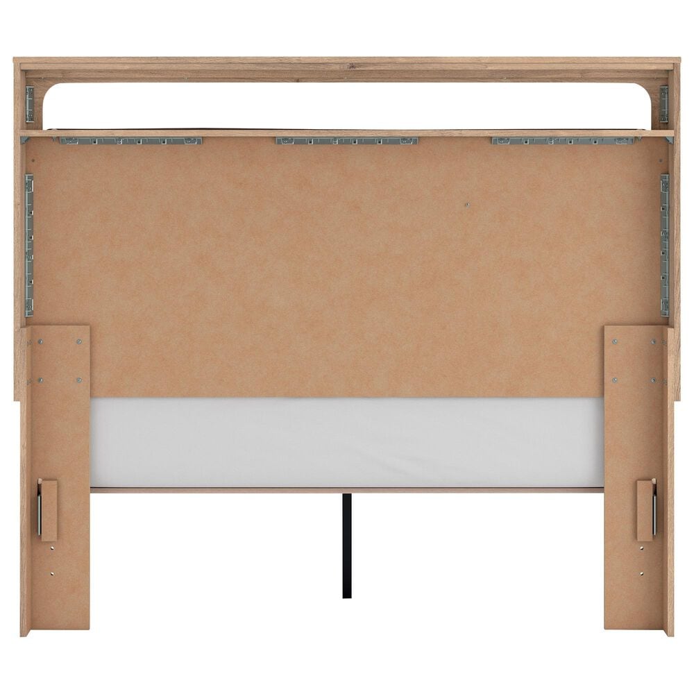 Ashley Kinlanni Queen Upholstered Platform Bed in Tan, , large