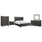 Nicolette Home Plum Creek 5 Piece King Panel Bedroom Set in Ravenwood Black, , large