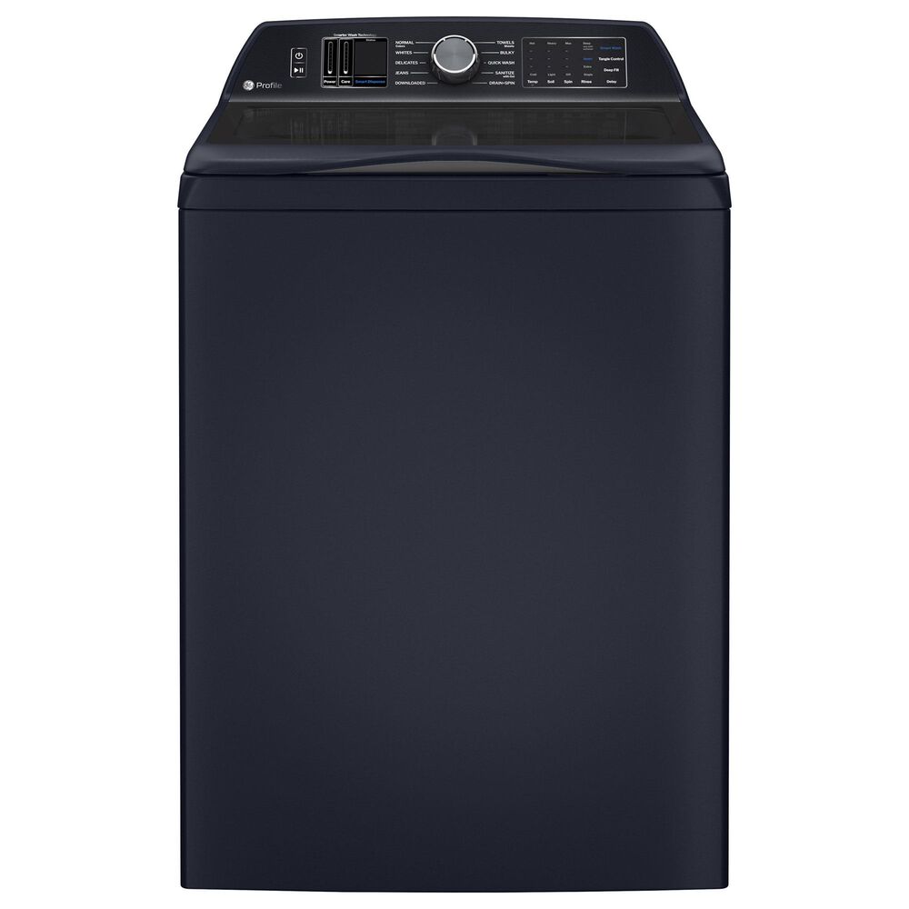 GE Profile 5.4 Cu. Ft. Top Load Impeller Washer and 7.3 Cu. Ft. Gas Dryer Laundry Pair in Sapphire Blue, , large