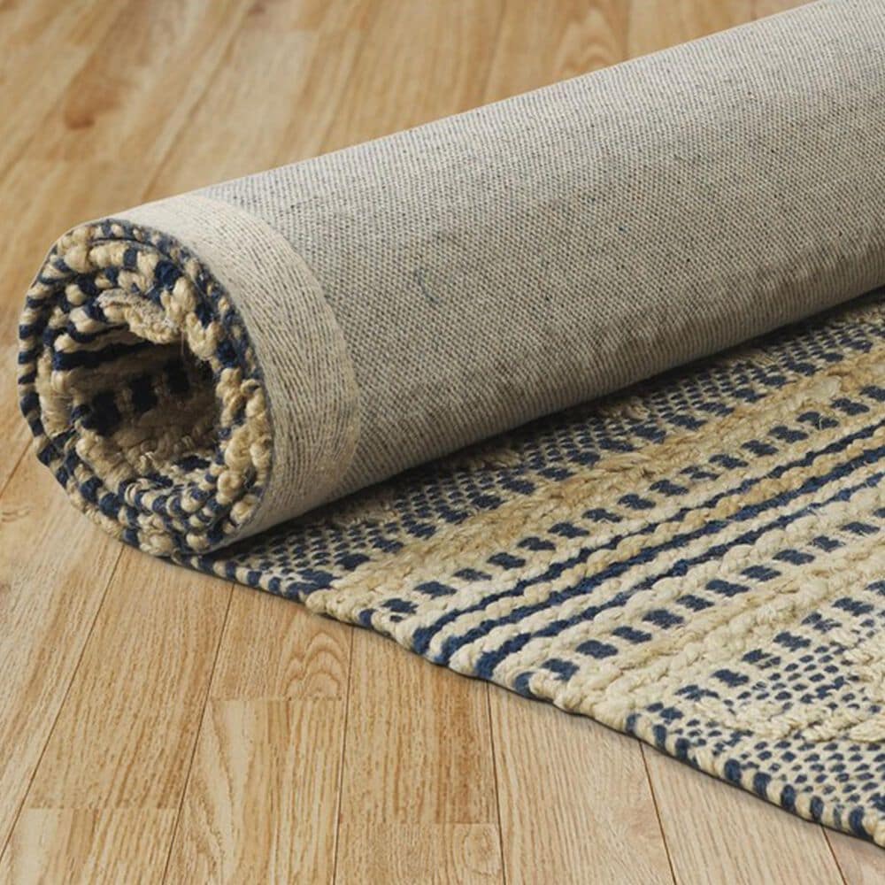 L&amp;R Resources Earth 7&#39;9&quot; x 9&#39;9&quot; Navy and Off White Area Rug, , large