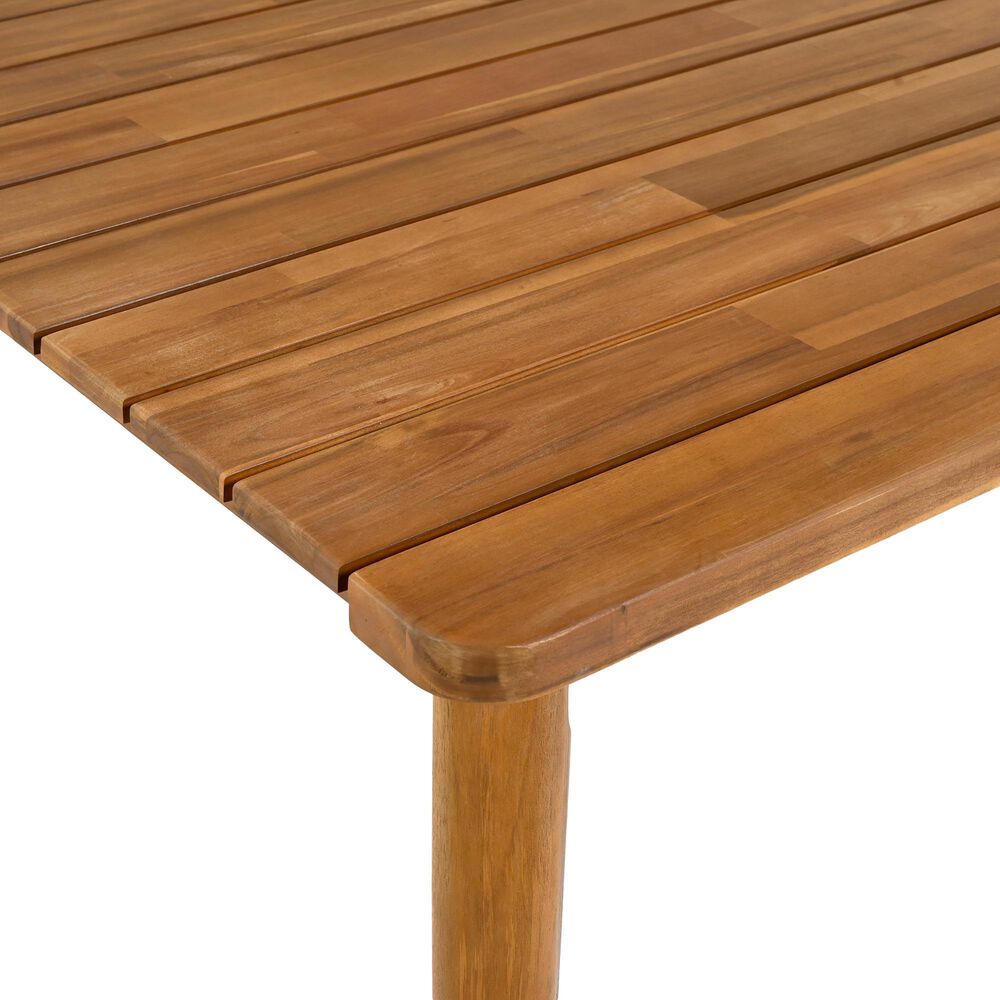 Hearth and Haven Outdoor 63" Rectangular Dining Table in Teak - Table Only, , large