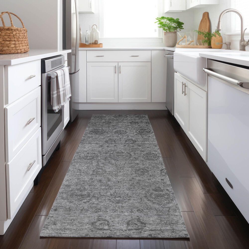Dalyn Rug Company Burano BU8 2&#39;3&quot; x 7&#39;6&quot; Gray Indoor/Outdoor Runner, , large