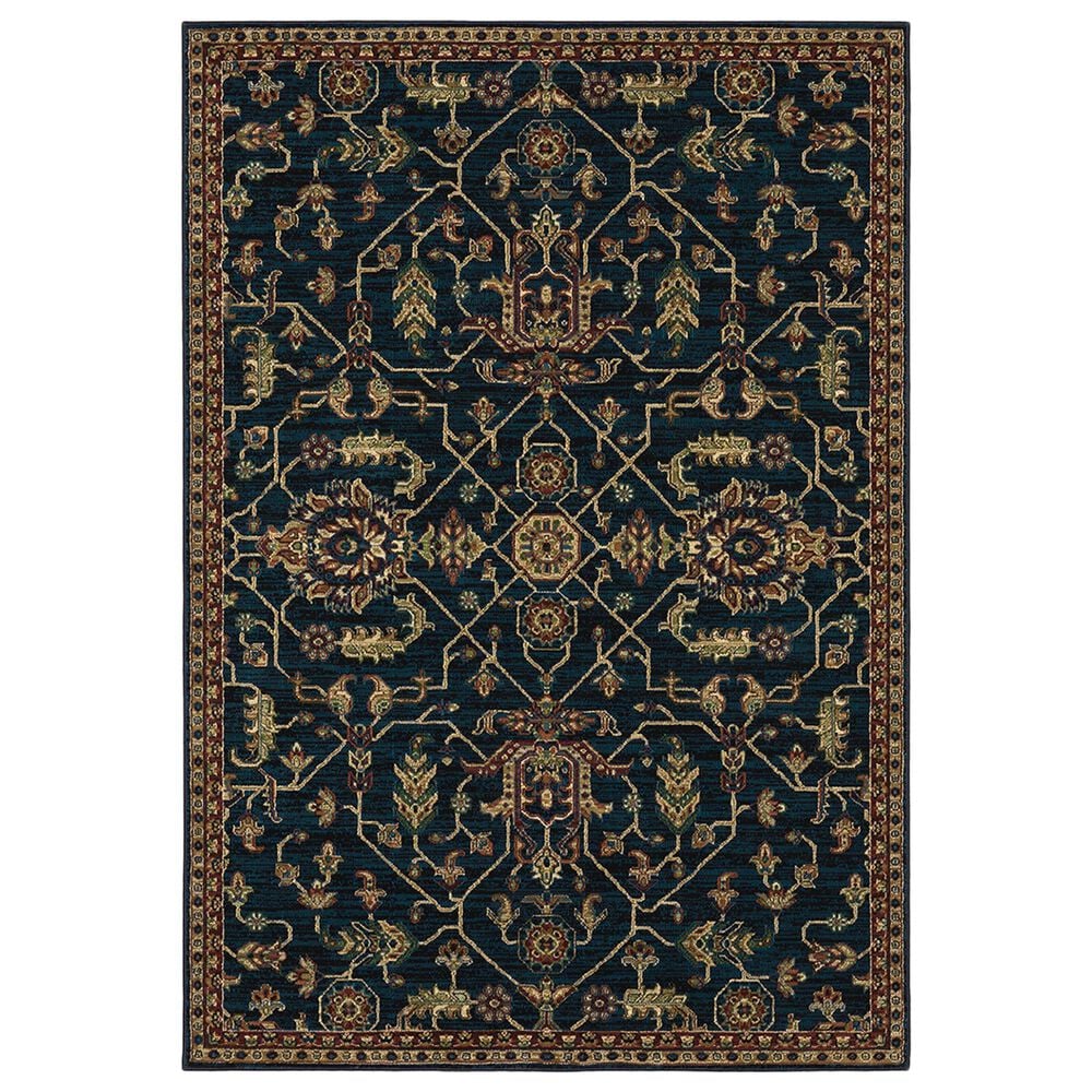 Oriental Weavers Ankara Oriental 531B5 5"3" x 7"6" Blue and Red Area Rug, , large