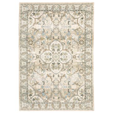 Oriental Weavers Andorra 7"10" Round Beige Area Rug, , large