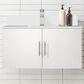 Lexora Home Geneva 36" Single Bathroom Vanity in Glossy White with 2 cm White Quartz Top and Rectangular Sink, , large