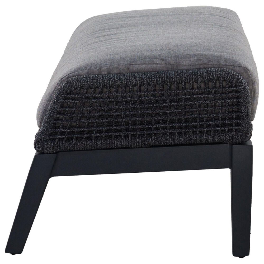 GatherCraft Cyrus Patio Ottoman with Cushion in Mystic Taupe, , large