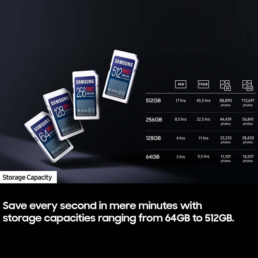 Samsung 256GB PRO Ultimate Full Size SDXC Memory Card, , large