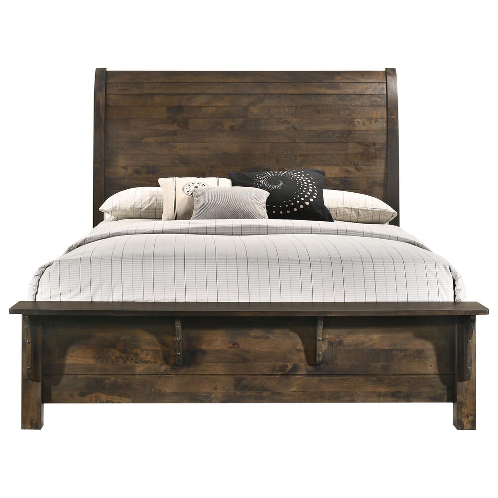 New Heritage Design Blue Ridge King Bed in Rustic Gray, , large