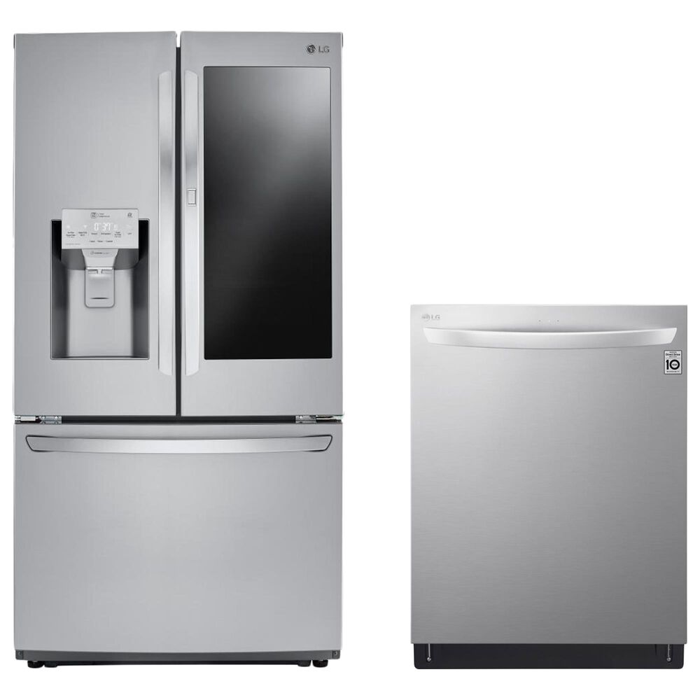 LG 26 Cu. Ft. French Door Refrigerator and Top Control Dishwasher with 42 dB in Stainless Steel, , large