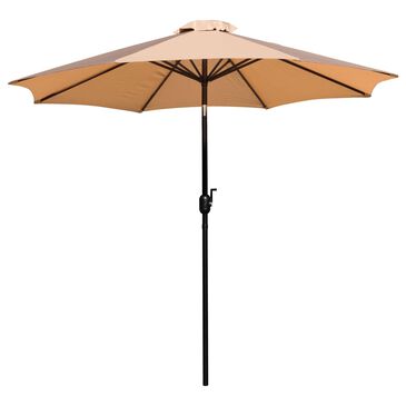 Flash Furniture Kona 9" Crank Umbrella in Beige, , large
