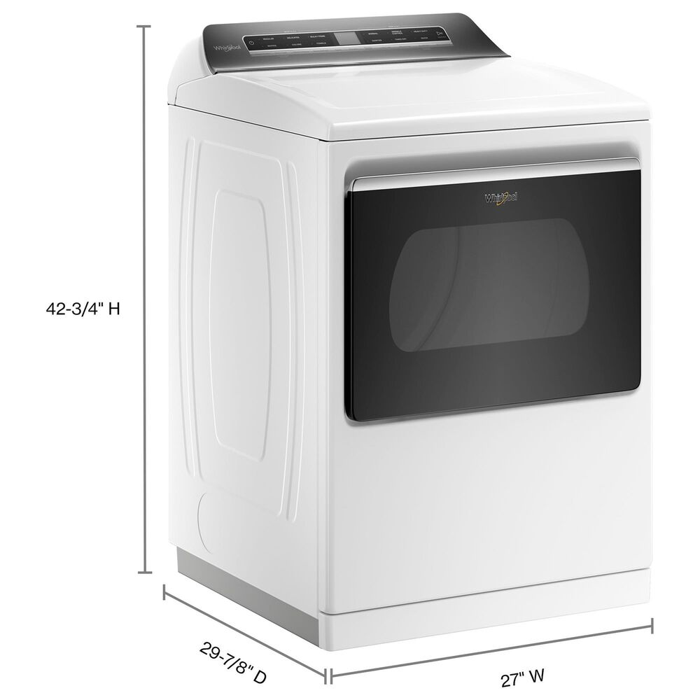 Whirlpool 5.3 Cu. Ft. Top Load Washer and 7.4 Cu. Ft. Electric Dryer Laundry Pairs in White, , large