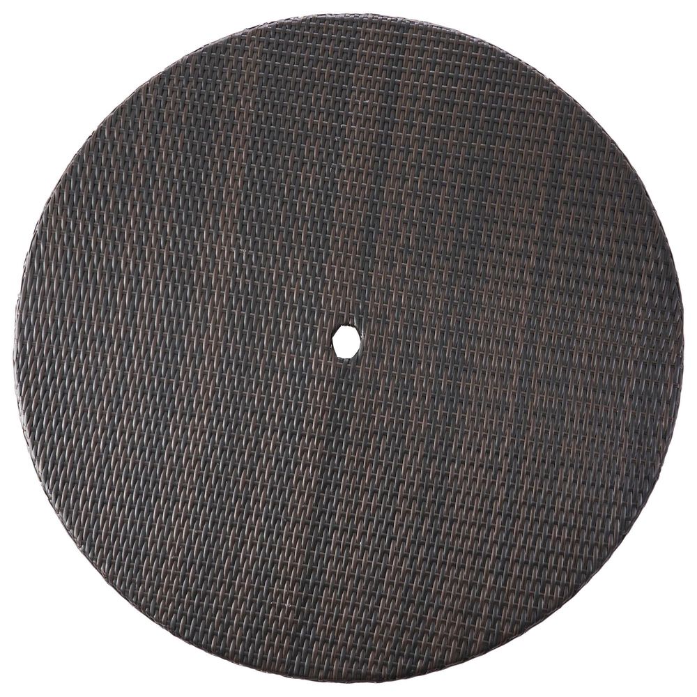 Hearth and Haven Corsica Outdoor Wicker Dining Table with Circular Top, Brown, , large