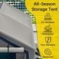 HOMLUX 8" x 8" Outdoor Shelter with Roll-Up Doors in Grey, , large