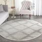 Safavieh Adirondack ADR122B 6" Round Ivory and Silver Area Rug, , large