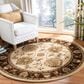 Safavieh Lyndhurst LNH555 5"3" Round Ivory and Brown Area Rug, , large