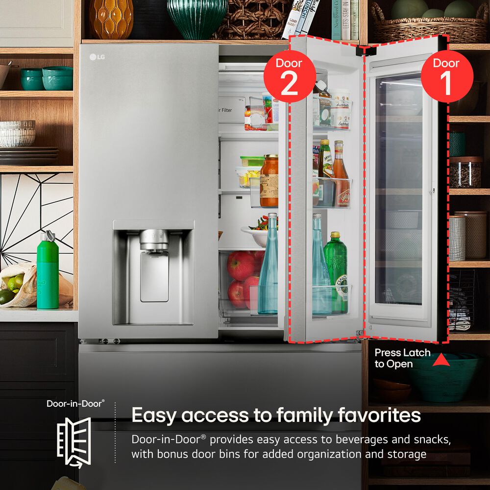 LG 29 Cu. Ft. Smart Standard-Depth Max French Door Refrigerator in PrintProof Stainless Steel, , large