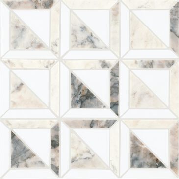 Dal-Tile Gamma Illusive Blend 12" X 12" WINDOW Natural Stone Mosaic Sheet, , large