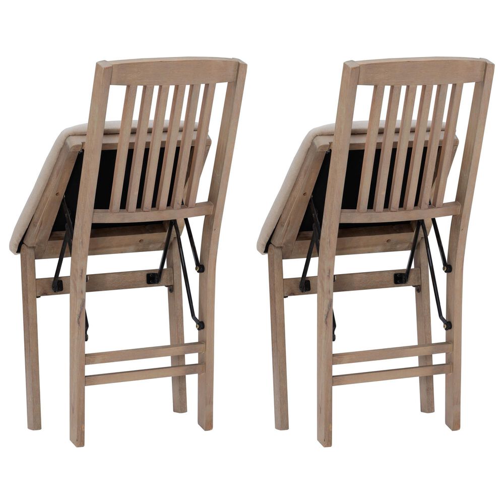 Linon Home Decor Triena Mission Folding Side Chair in Grey Wash (Set of 2), , large