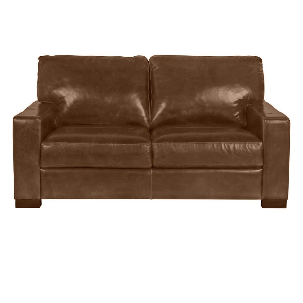 Softline Leather Loveseat in Splendor Chestnut , , large