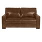 Softline Leather Loveseat in Splendor Chestnut , , large
