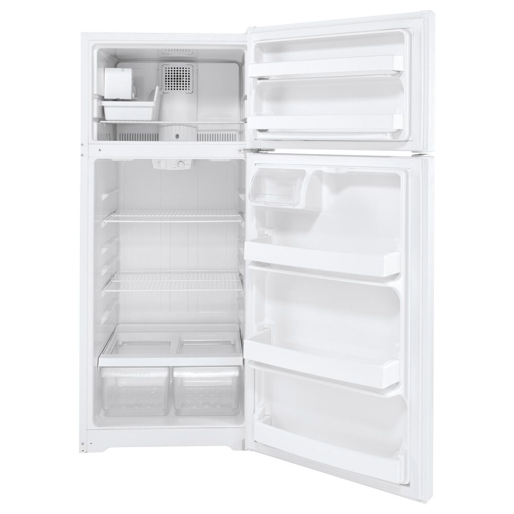 GE Appliances 17.5 Cu. Ft. Top-Freezer Refrigerator with Icemaker in White, , large