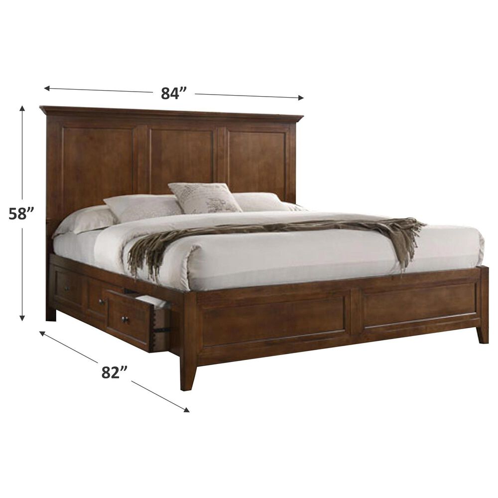Hawthorne Furniture San Mateo King Storage Bed in Tuscan, , large