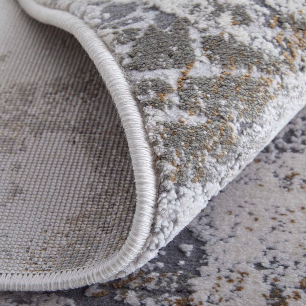 Feizy Waldor Ivory and Gray 5' x 8' Area Rug, , large