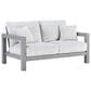 Ashley Hurley Park Patio Loveseat in Gray, , large