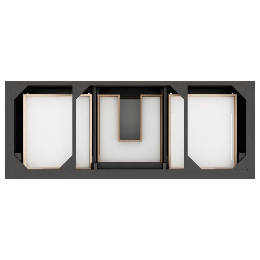 James Martin Vanities Brookfield 60&quot; Single Bathroom Vanity in Black Onyx with 3 cm Arctic Fall Solid Surface Top and Rectangular Sink, , large