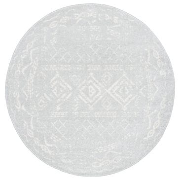Safavieh Tulum TUL268F 3" Round Grey and Ivory Area Rug, , large