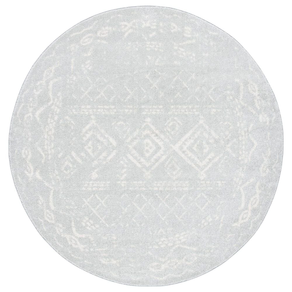 Safavieh Tulum TUL268F 3" Round Grey and Ivory Area Rug, , large